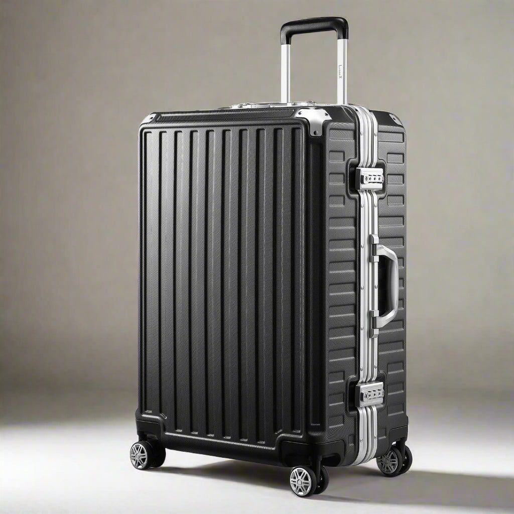 Aluminum Frame Luggage, Hard Shell Suitcase 4 Metal Corner