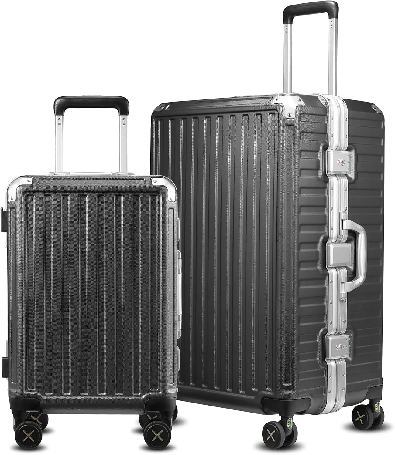 Aluminum Frame Luggage, Hard Shell Suitcase 4 Metal Corner