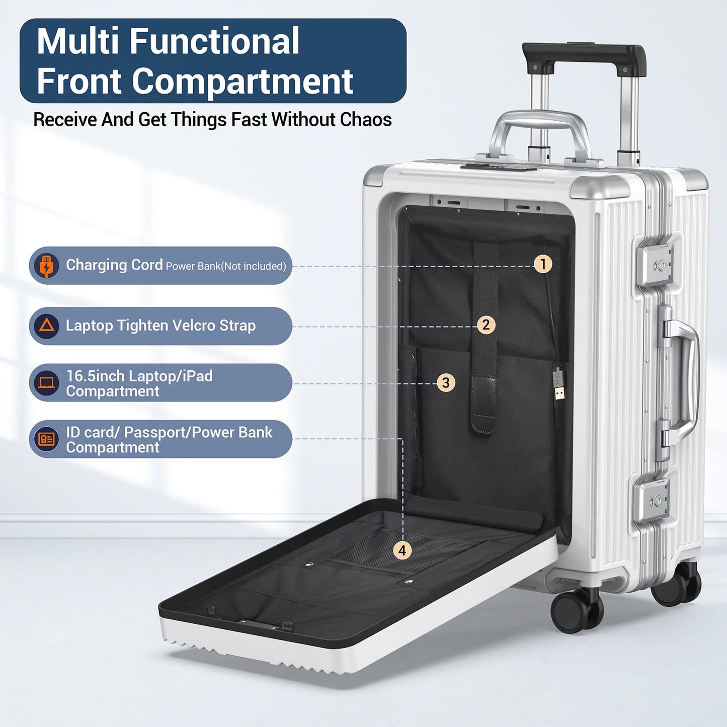 New Aluminum Carry On Luggage