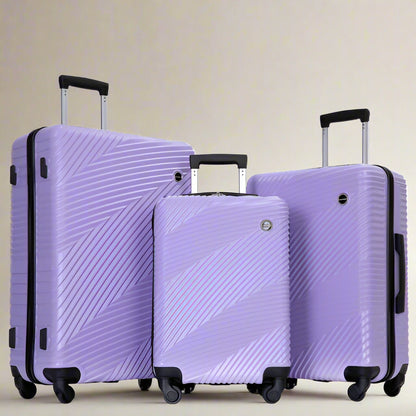 3 Pcs Hardshell Suitcases with Spinner Wheel