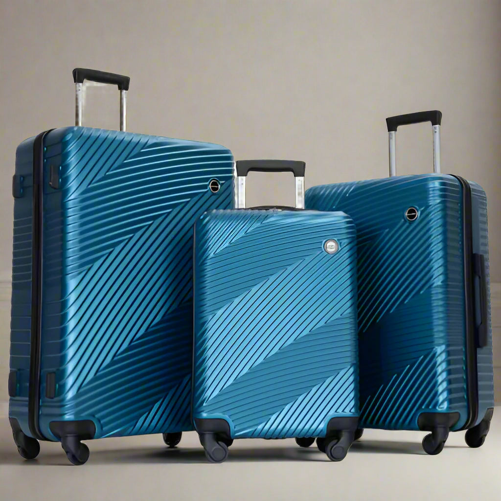 3 Pcs Hardshell Suitcases with Spinner Wheel