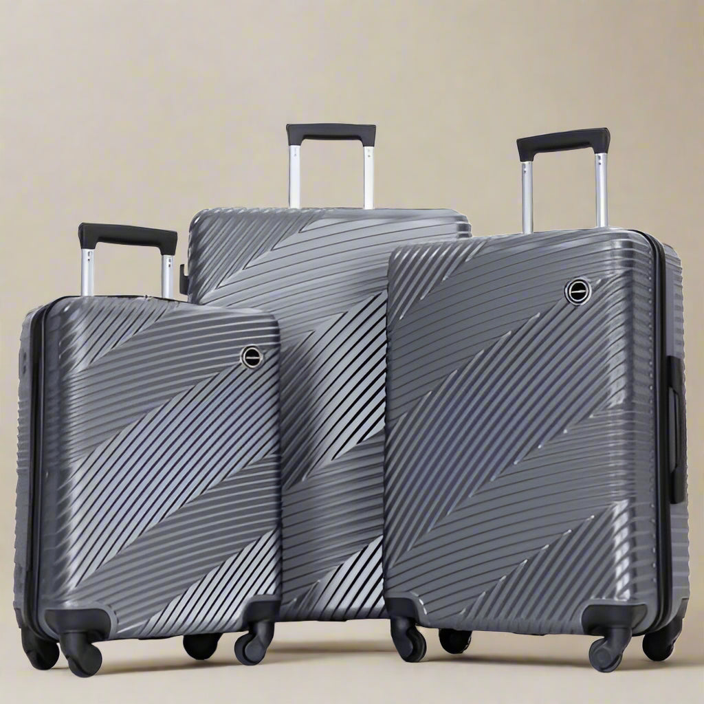 3 Pcs Hardshell Suitcases with Spinner Wheel