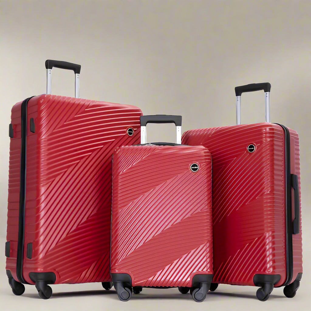 3 Pcs Hardshell Suitcases with Spinner Wheel