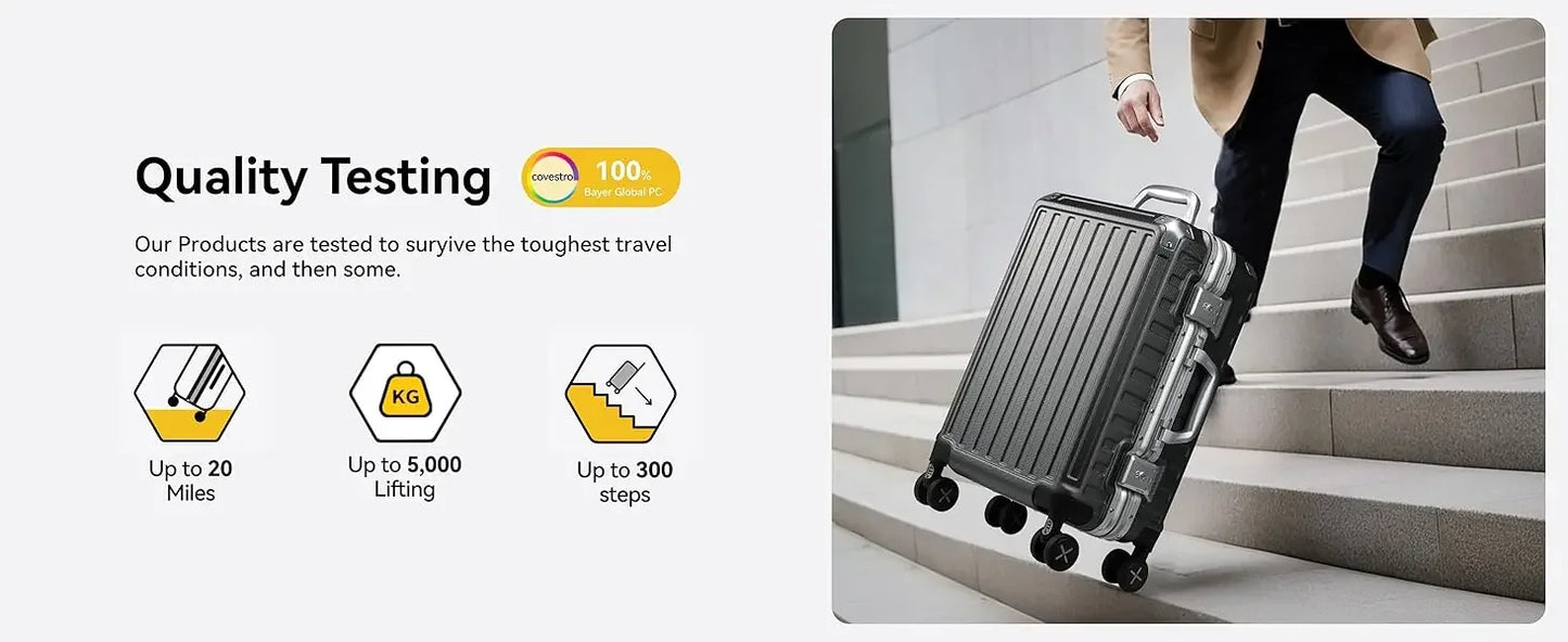 2pcs Zipperless Luggage with Spinner Wheels