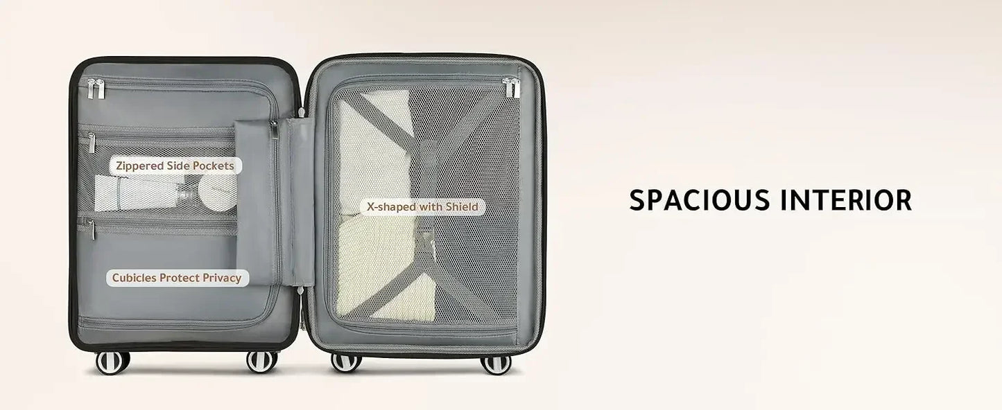 2pcs Carry on Luggage with Spinner Wheels