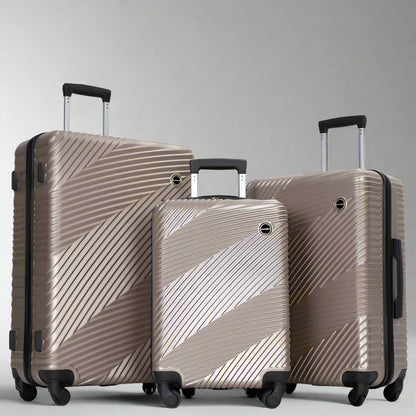 3 Pcs Hardshell Suitcases with Spinner Wheel