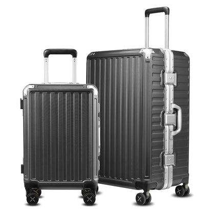 2pcs Zipperless Luggage with Spinner Wheels