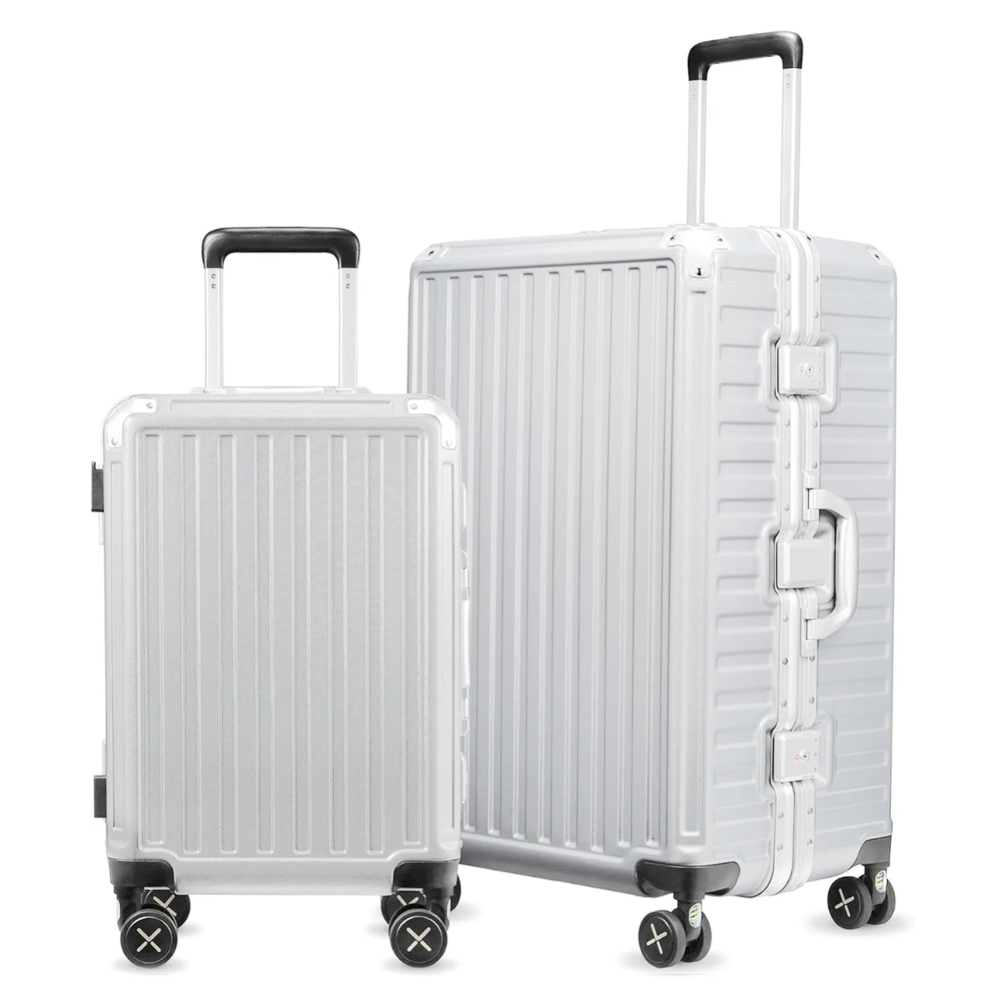 2pcs Zipperless Luggage with Spinner Wheels