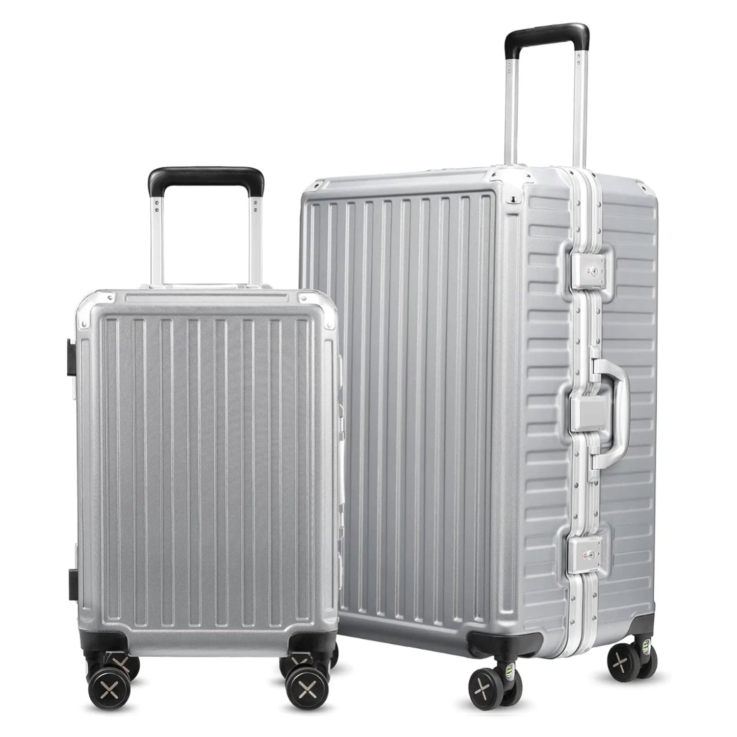 2pcs Zipperless Luggage with Spinner Wheels