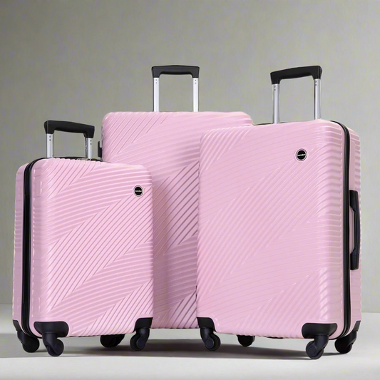 3 Pcs Hardshell Suitcases with Spinner Wheel