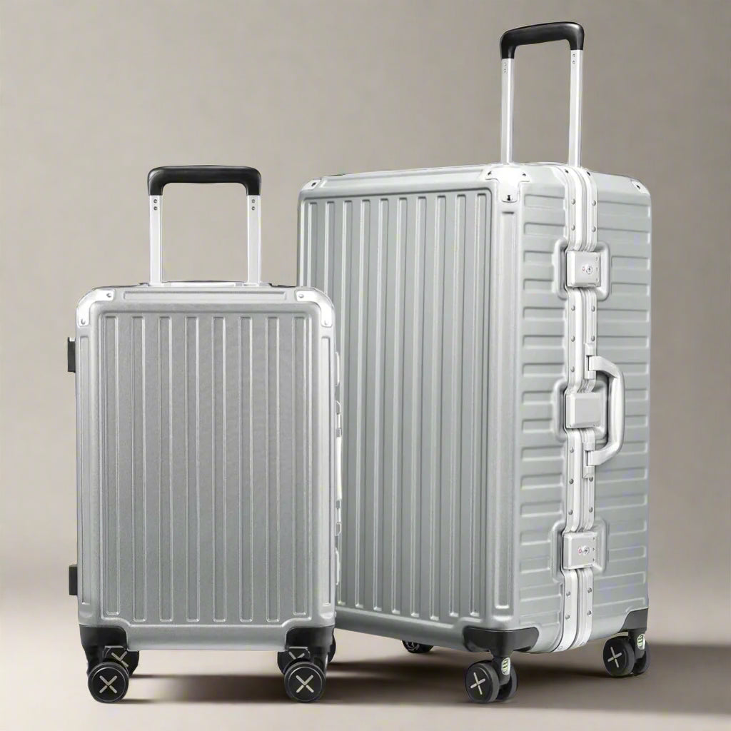 2pcs Zipperless Luggage with Spinner Wheels