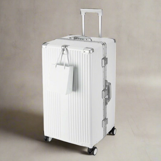 Checked 30In Aluminum Suitcase with Spinner Wheels